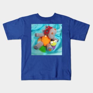 Swimming Hippo, knitted by knitninja Kids T-Shirt
